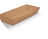 Hot Dog Tray Brown Corrugated Kraft Plain 600pc/ctn